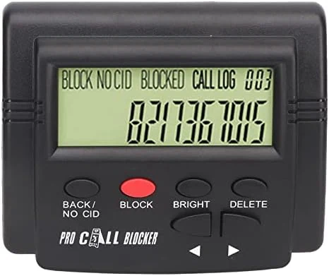 Call Blocker for Landline Phones, 4000Groups Blacklist Home Office Call Blocking Device, 100 Call List, LCD Display, for Most Landline Phones