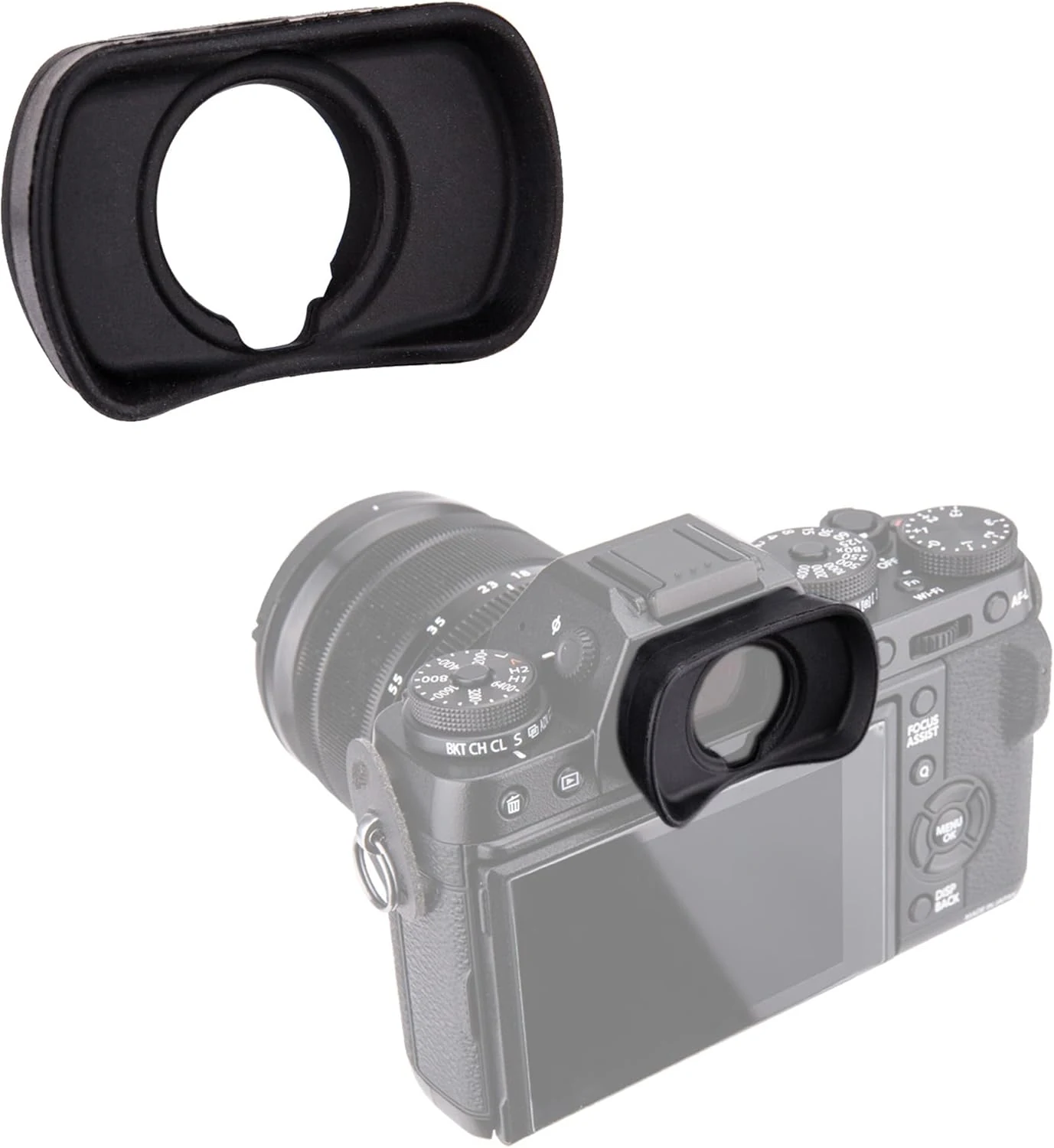JJC Viewfinder Eyecup Eyepiece for Fuji Fujifilm X-T5 X-T4 X-T3 X-T2 X-T1 X-H1 X-H2 X-H2S GFX 100 GFX 100S GFX 50S and GFX 50S II Camera, Replaces Fuji Fujifilm EC-XT L Eyepiece
