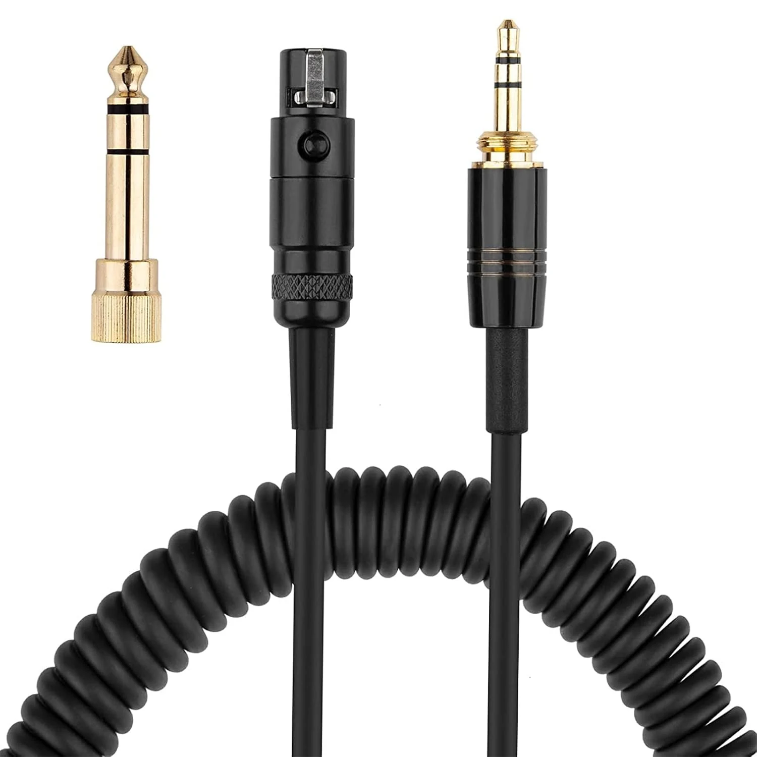 Replacement Audio Cable for Beyerdynamic DT 1990 Pro, DT 1770 Pro, DT 990 Pro, DT 990 Pro X, DT 770 Pro, DT 770 Pro X Headphone, for AKG Q701, Q702, K712, K240, With 6.35mm Adapter (4.6 FT-13.4 FT)