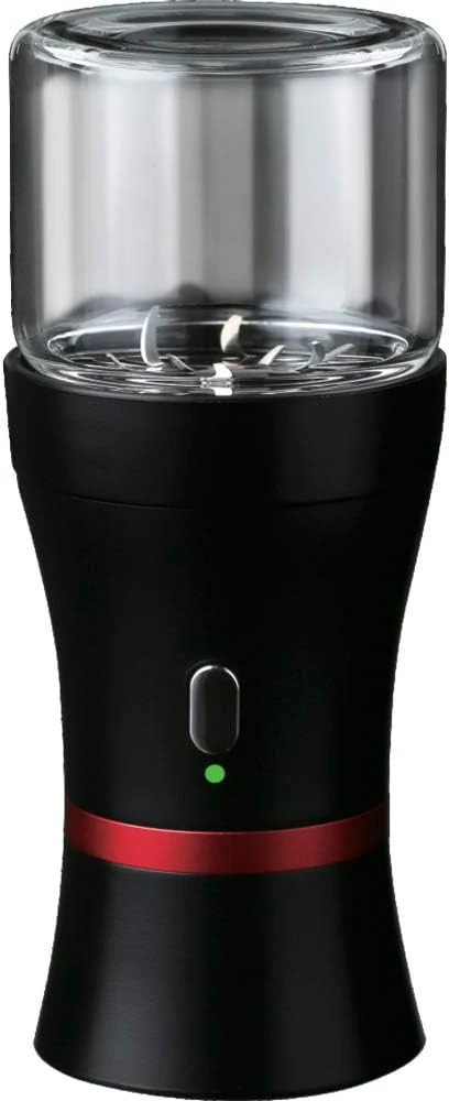 Pulsar King Kut Easy to Use Portable Electric Grinder for Spices, Herbs, & More, With Removable Chamber, Stainless Steel Blade, 1000mAh Battery - Black