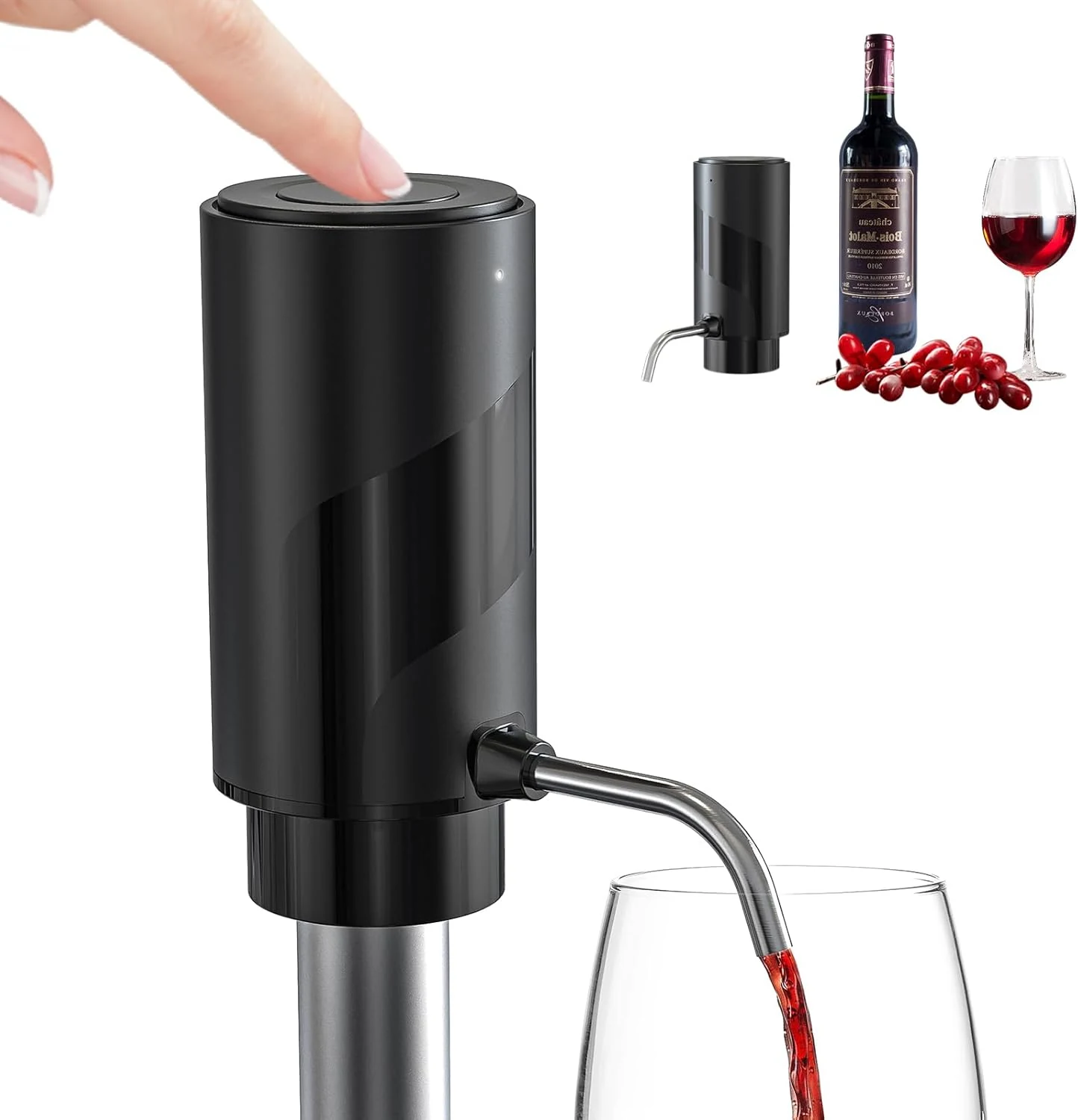 MolaMolamoy Wine Aerator Electric Wine Decanter Automatic Wine Aerator Portable One Touch Wine Dispenser Rechargeable Wine Pourer