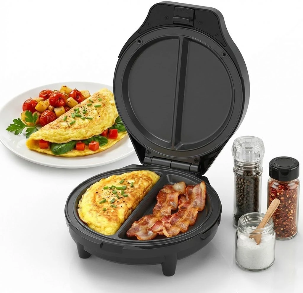 Nyrvexa Dual-Zone Electric Omelette Maker (1000W)