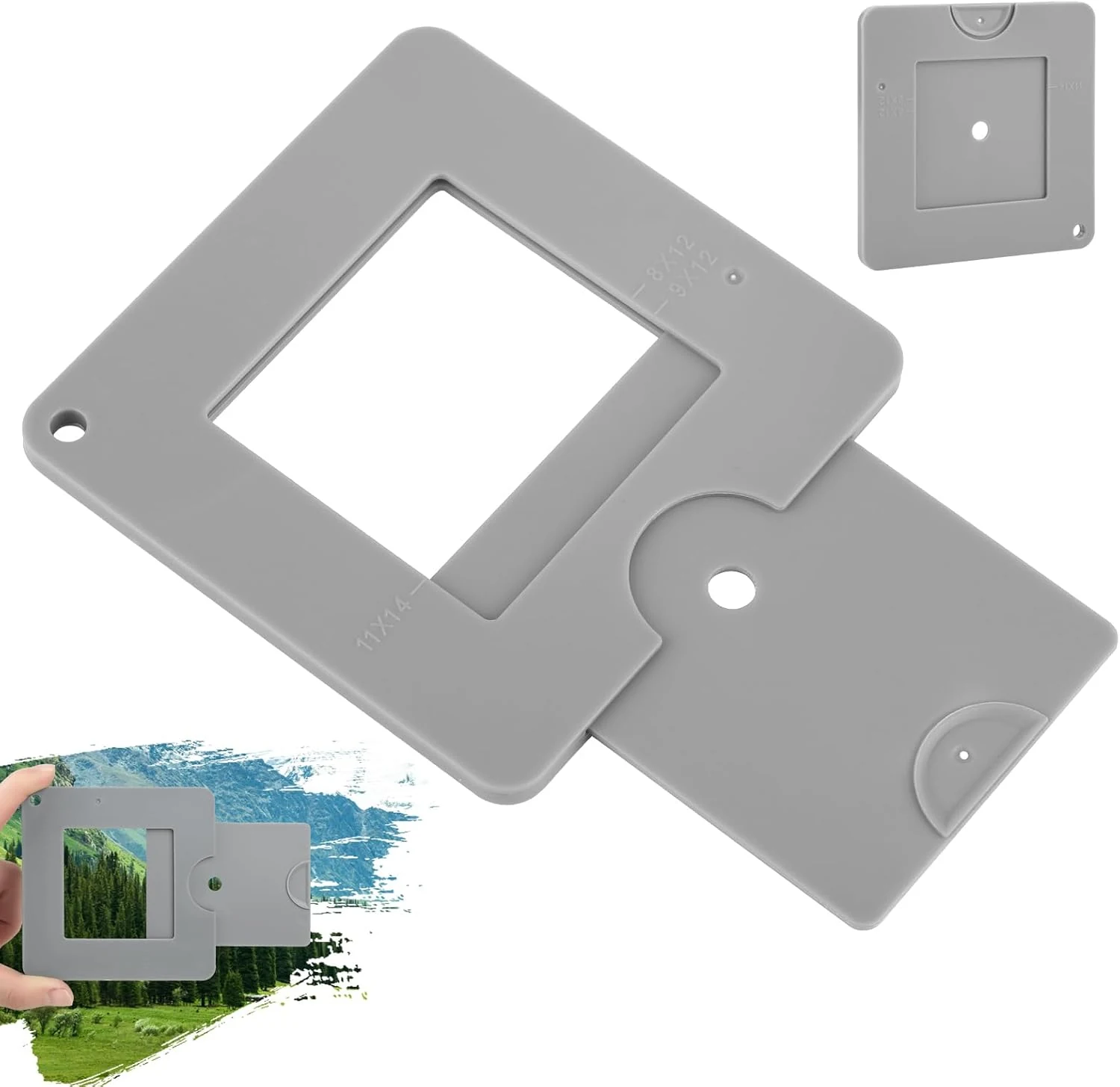 2Pcs View Finder, view finder with Color Isolation, View Catcher with Sliding Mechanism for Photography, Drawing, Sketching