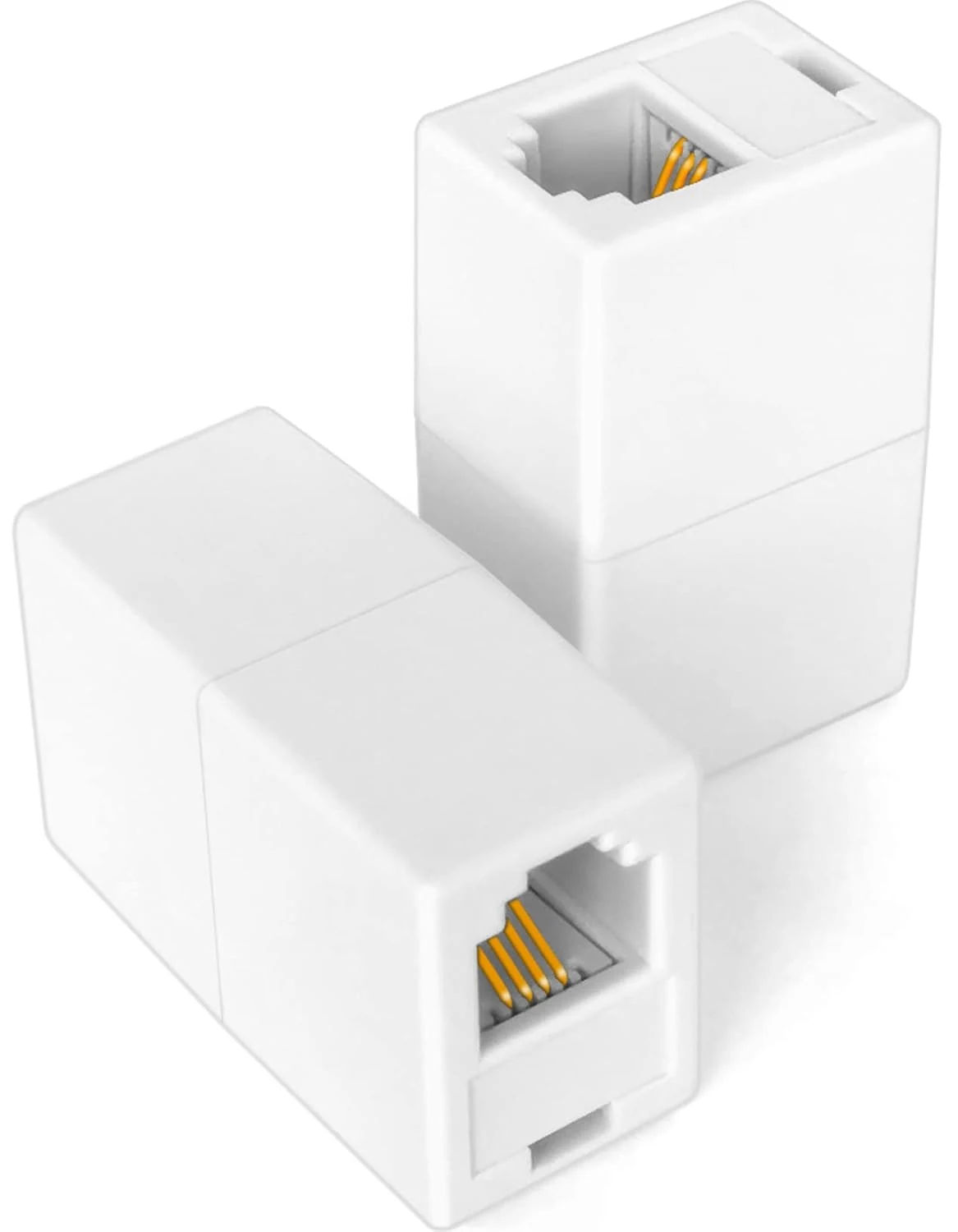 NECABLES 2Pack RJ11 Coupler Phone Line Connector Telephone Cord Adapter