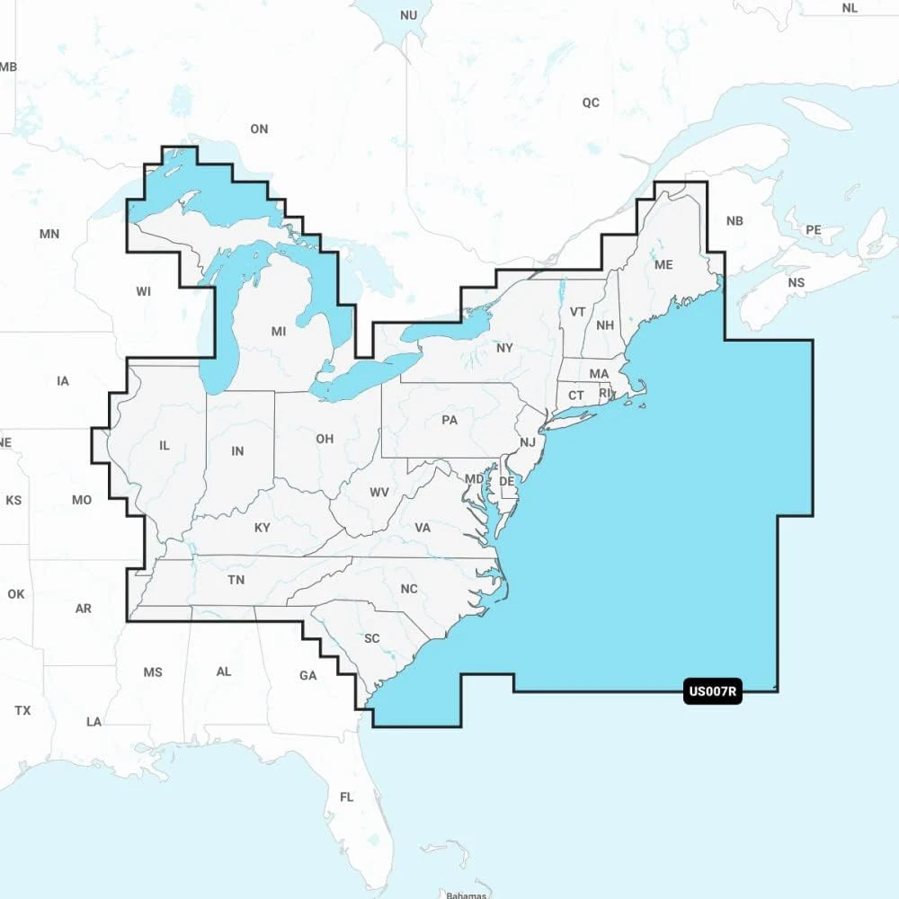 Garmin 010-C1291-00 Navionics Vision+ U.S. East - Lakes, Rivers and Coastal Marine Charts (microSD/SD) + One-Year Subscription