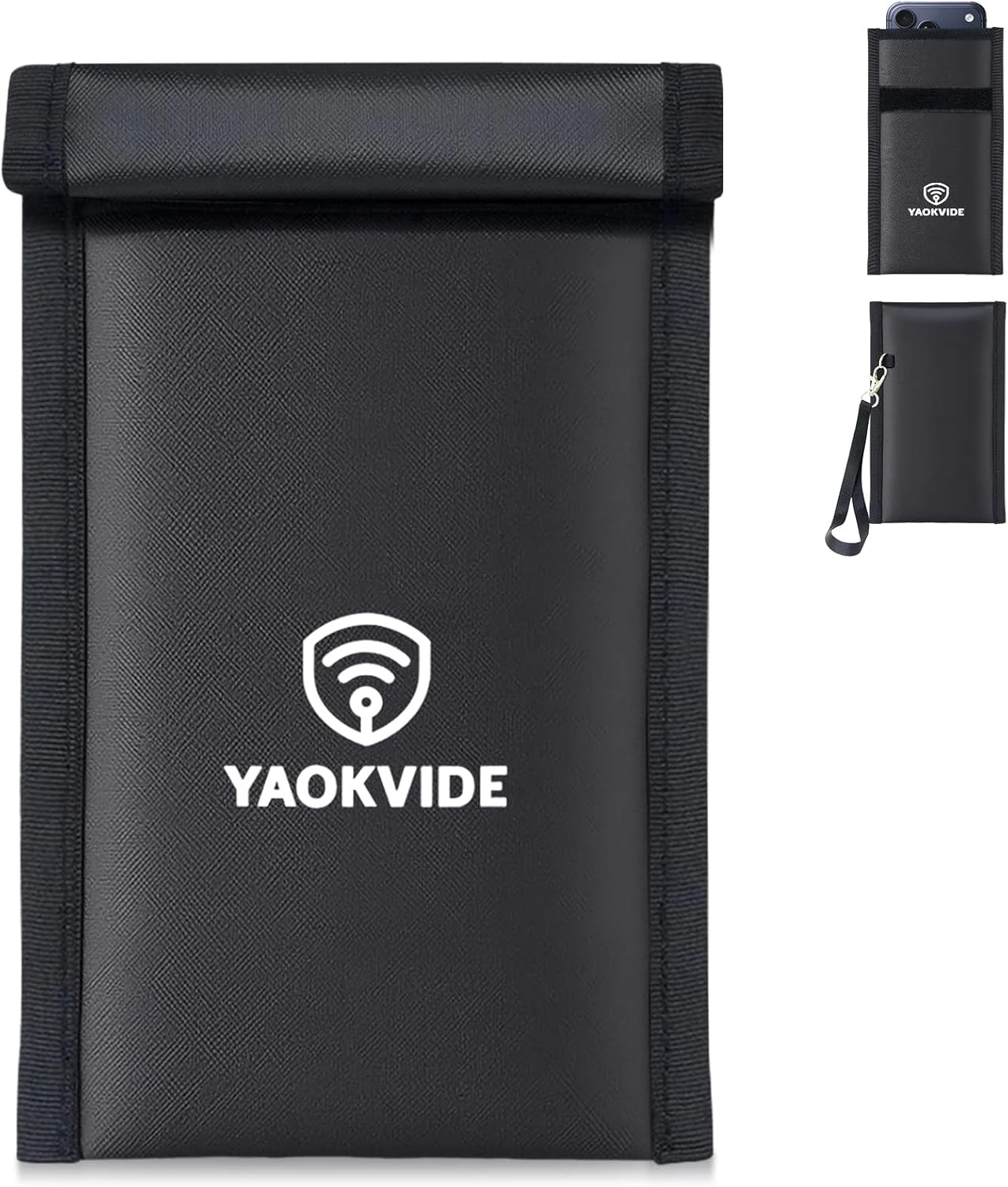 Military Grade Faraday Bags for Phones & Car Keys – Anti Theft Signal Blocking Pouch, Blocks 5G/WiFi/Bluetooth/GPS, Prevents Keyless Entry Hacking, Fireproof Waterproof with Detachable Strap