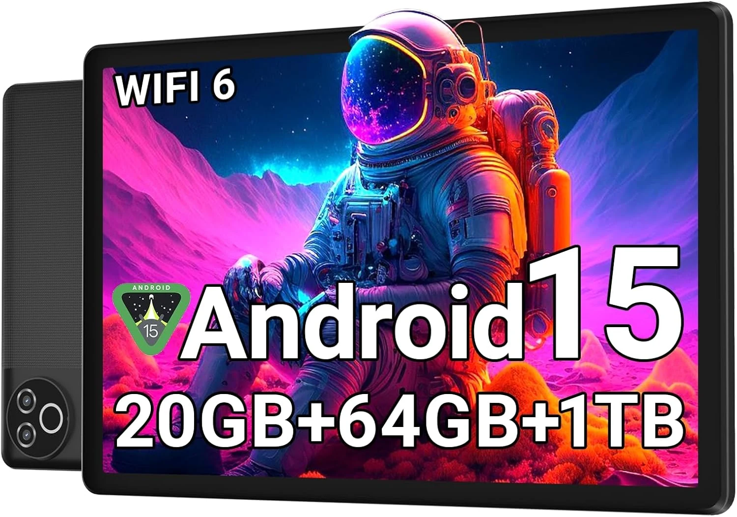 Android 15 Tablet 10 Inch, 20GB RAM 64GB ROM 1TB Expandable (Evermyth)