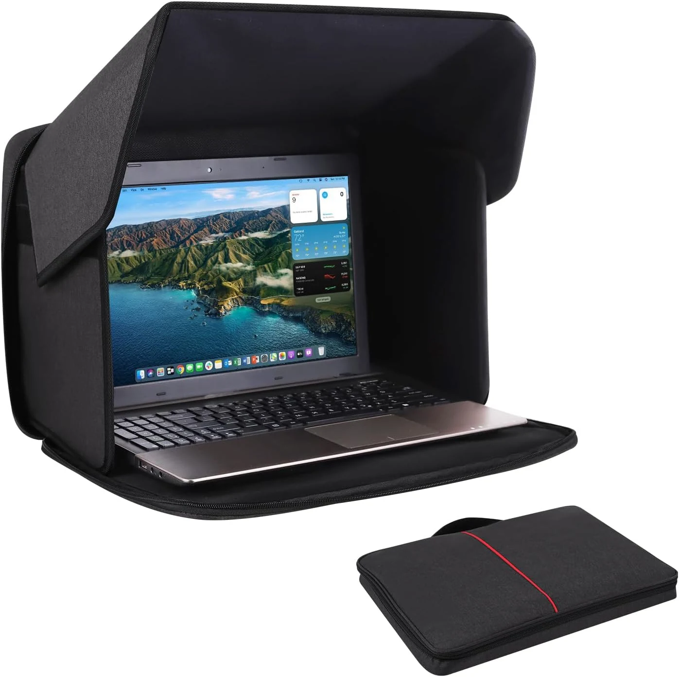 Yumt Laptop Sun Shade, Laptop Sun Glare Shield Privacy Screen Hood (15–16")