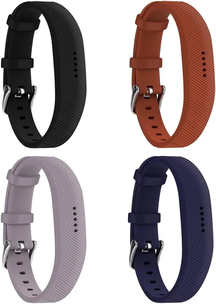 Huadea compatible Fitbit Flex 2 replacement bands (4 pack, adjustable silicone with buckle)