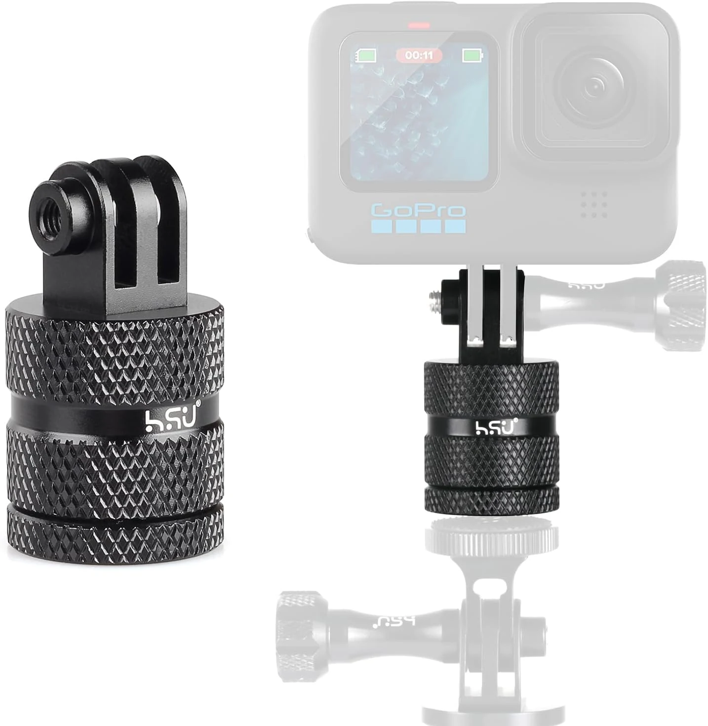 HSU Aluminum 1/4 inch 20 Camera Mount, 360 Degree Rotation Tripod Adapter