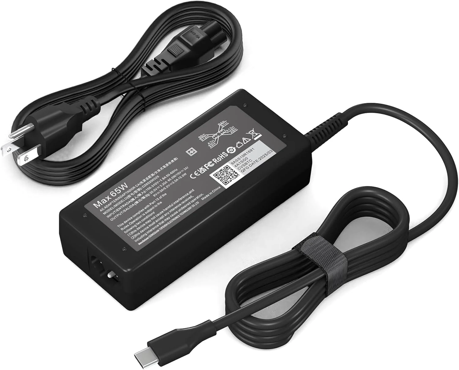 Replacement 65W USB C Laptop Charger Compatible with HP Chromebook and All 65W USB Type C Power Adapter