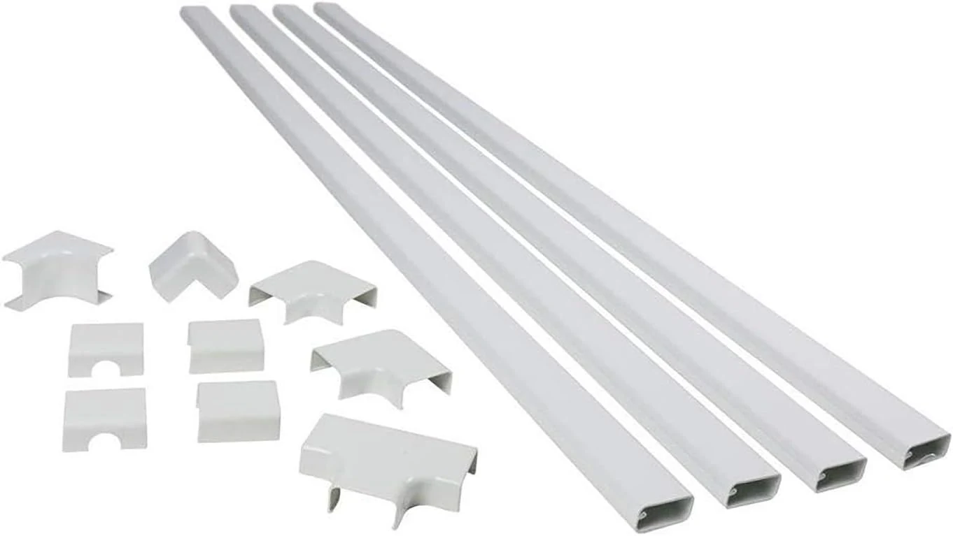 Legrand Wiremold Cable Management Kit, CordMate II, Cord Organizer and Hider, Cord Cover, Concealer, and Protector for Wall, Medium Capacity, CMK50