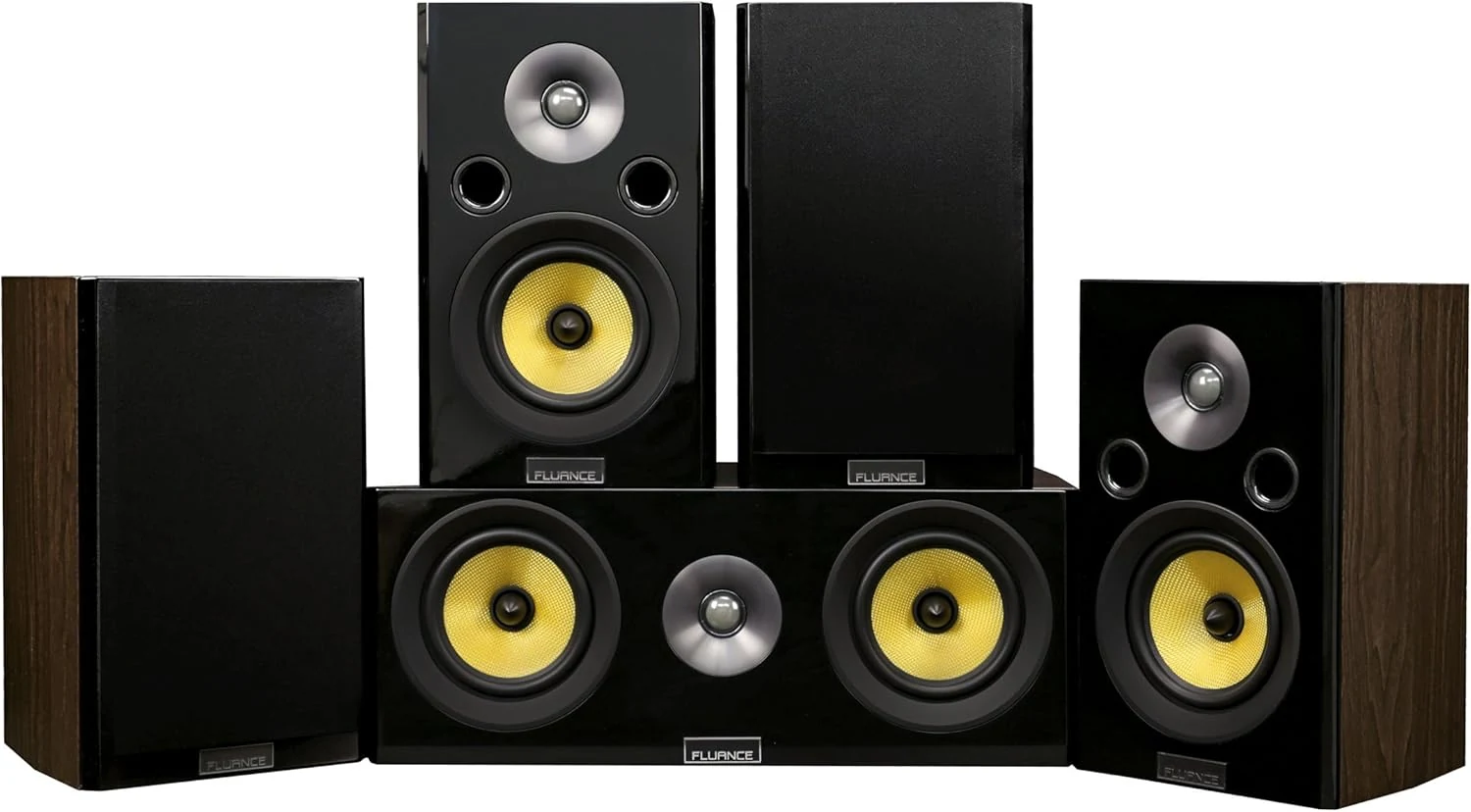 Fluance Signature HiFi Compact Surround Sound Home Theater 5.0 Channel Speaker System (HF50WC)