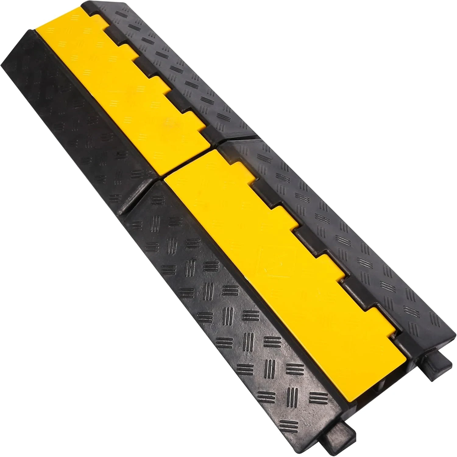 YONSHENG 2-Channel Rubber Cable Ramp Cord Cover (Traffic Speed Bump)