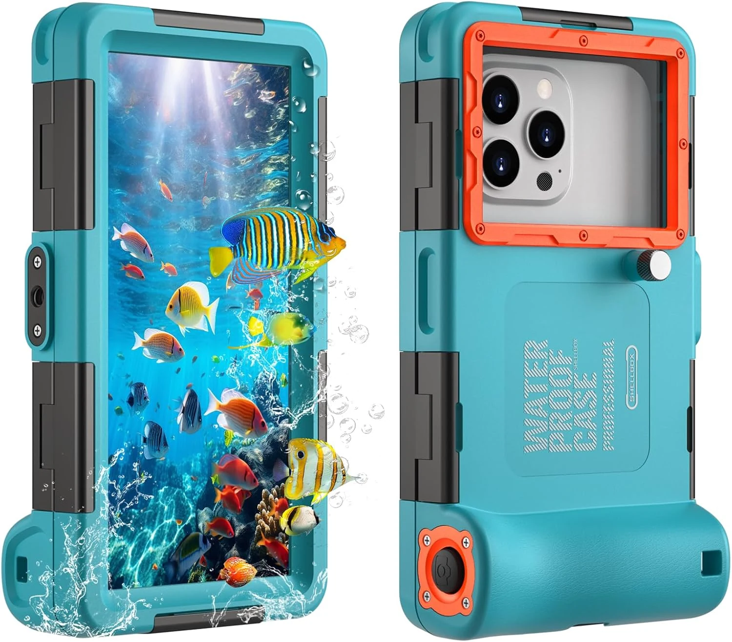 Underwater Phone Case for Snorkeling, [50ft/15M] Professional Deep Diving Waterproof Phone Case (Blue)