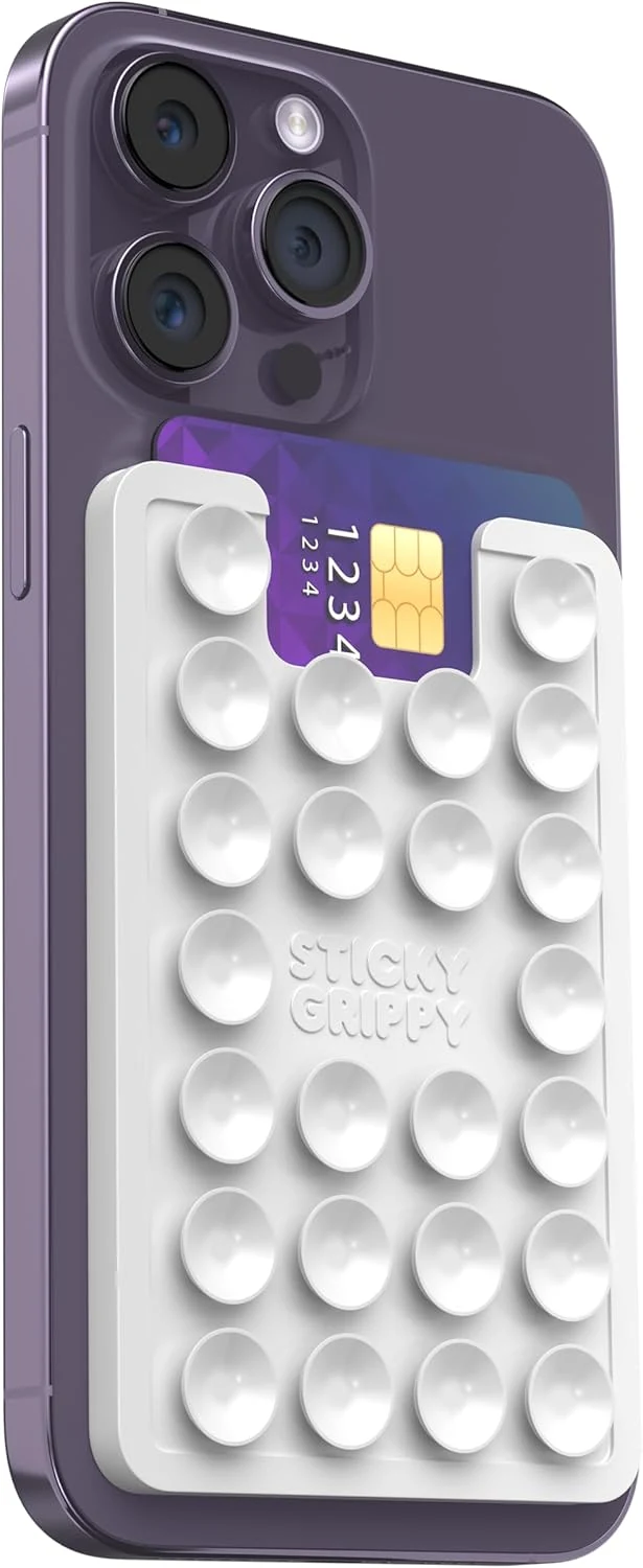 StickyGrippy Suction Phone Card Holder Mount, Phone Wallet, Silicon Adhesive review