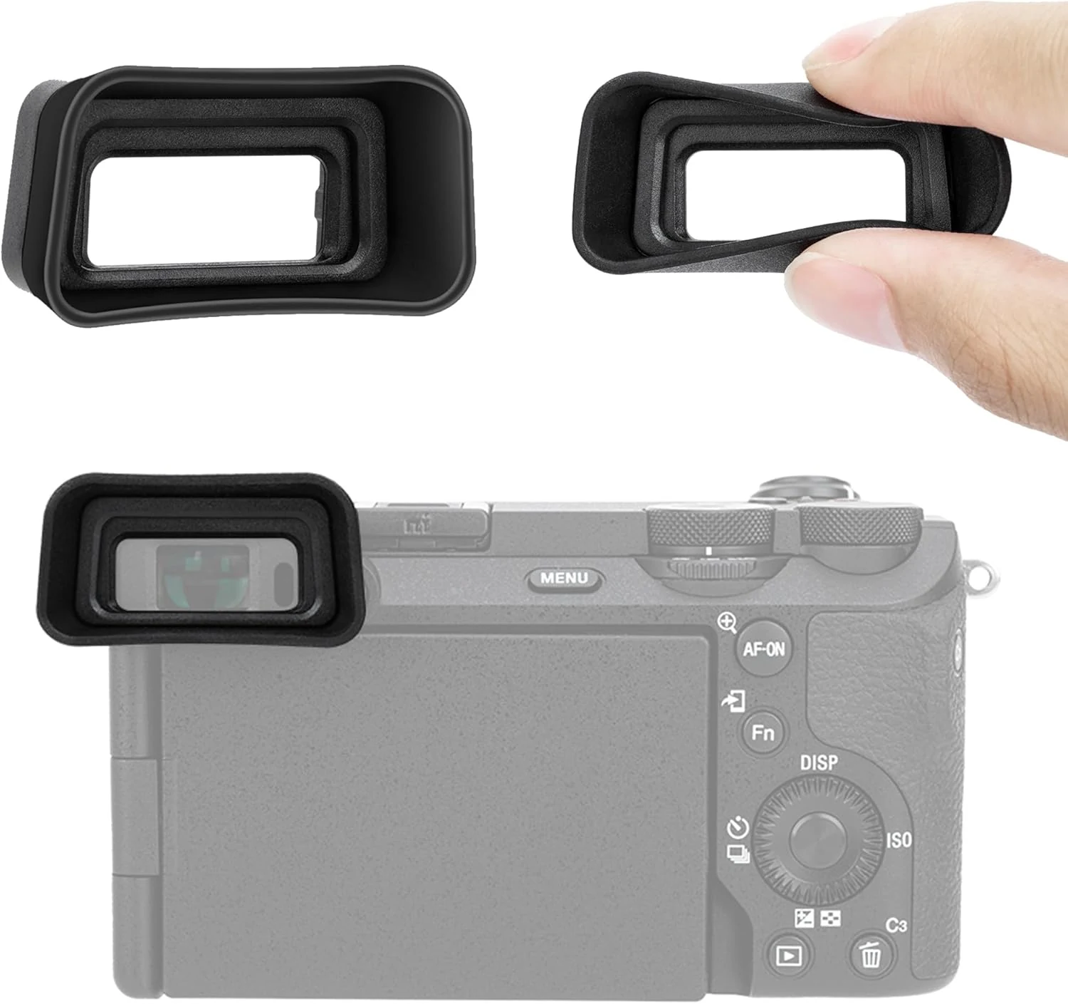 A6700 Eyecup Eye Cup Eyepiece, FDA-EP20 Eyepiece, Upgraded Soft Silicone Eyecup (KIWIFOTOS)