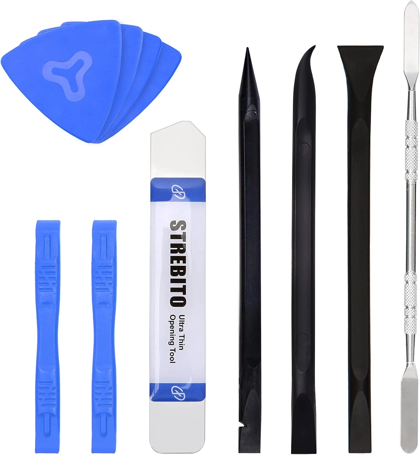 STREBITO Spudger Pry Tool Kit 11 Piece Opening Tool, Plastic & Metal Spudger Tool Kit