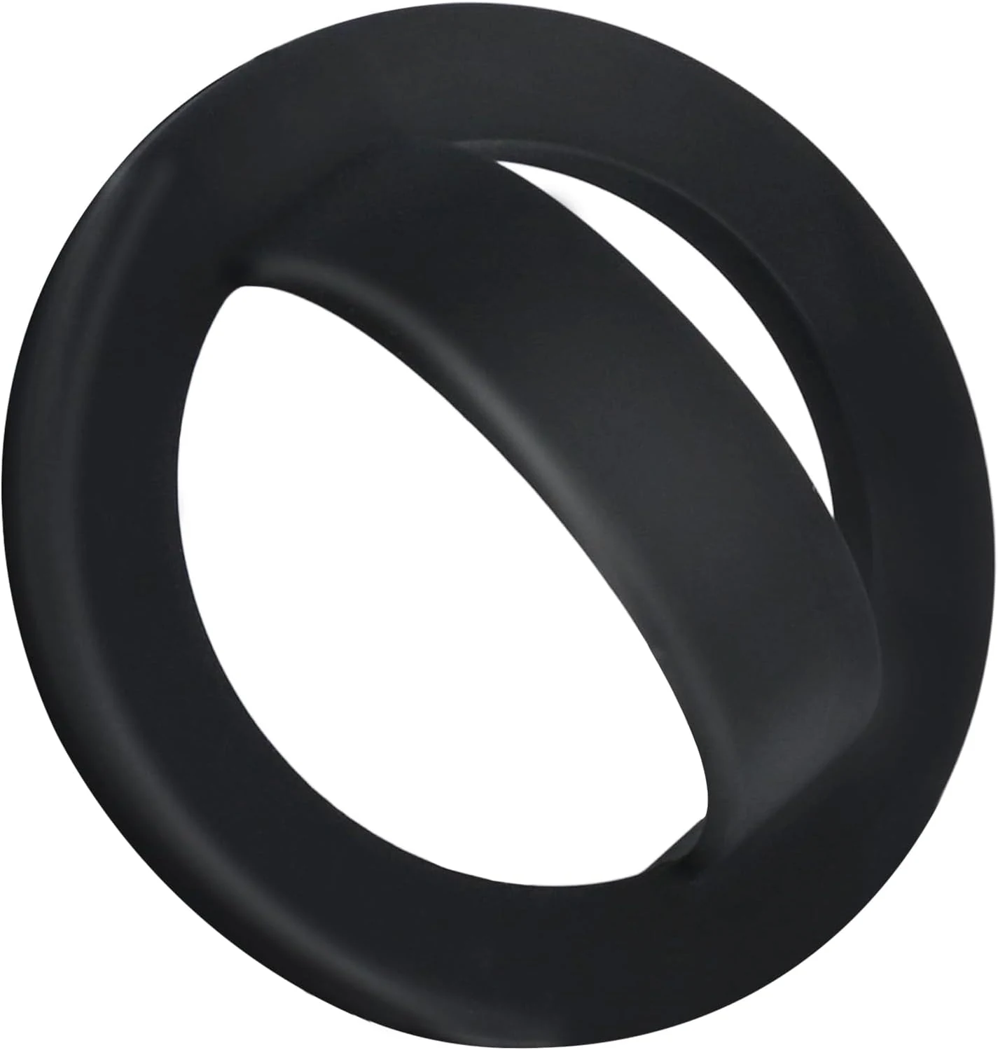 Magnetic Silicone Ring Grip Phone Holder, Rotating Finger Loop Ring Grip Holder, Soft and Portable, Strong Magnetic Attraction, Compatible with Magsafe Phone Case (Black)