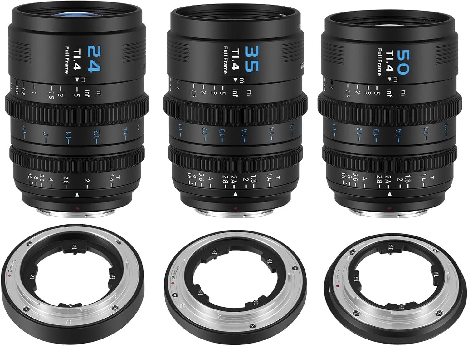 SIRUI VP-1 Vision Prime 1 T1.4 Full Frame Cine Lens Set (24mm, 35mm, 50mm)