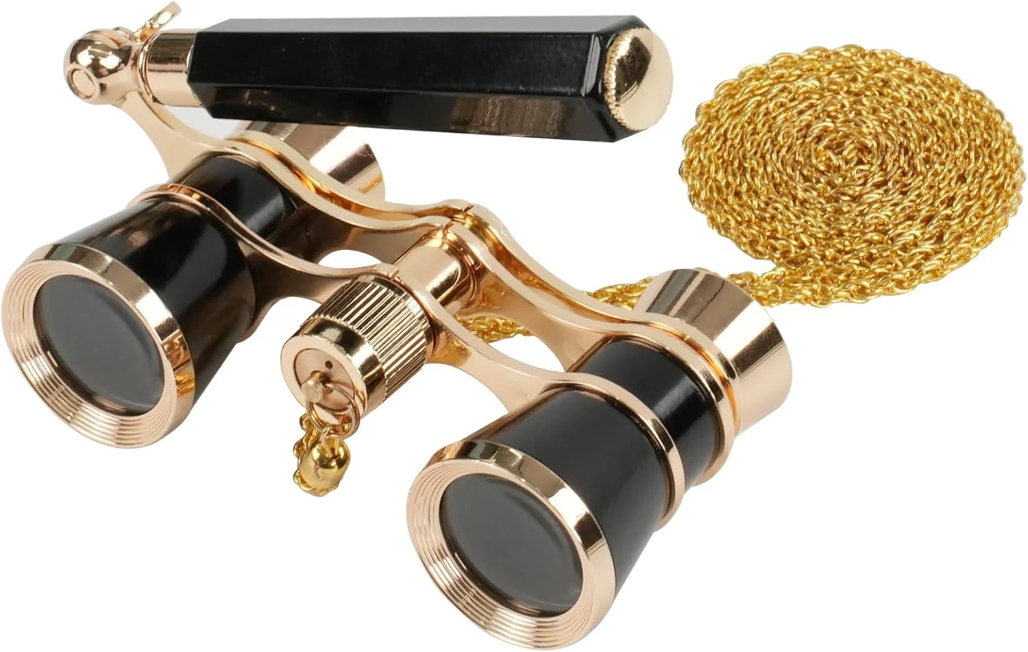 BOSTRON Theater Binoculars for Adults, 3x25 Opera Glasses with Handle, Vintage Metal Glasses
