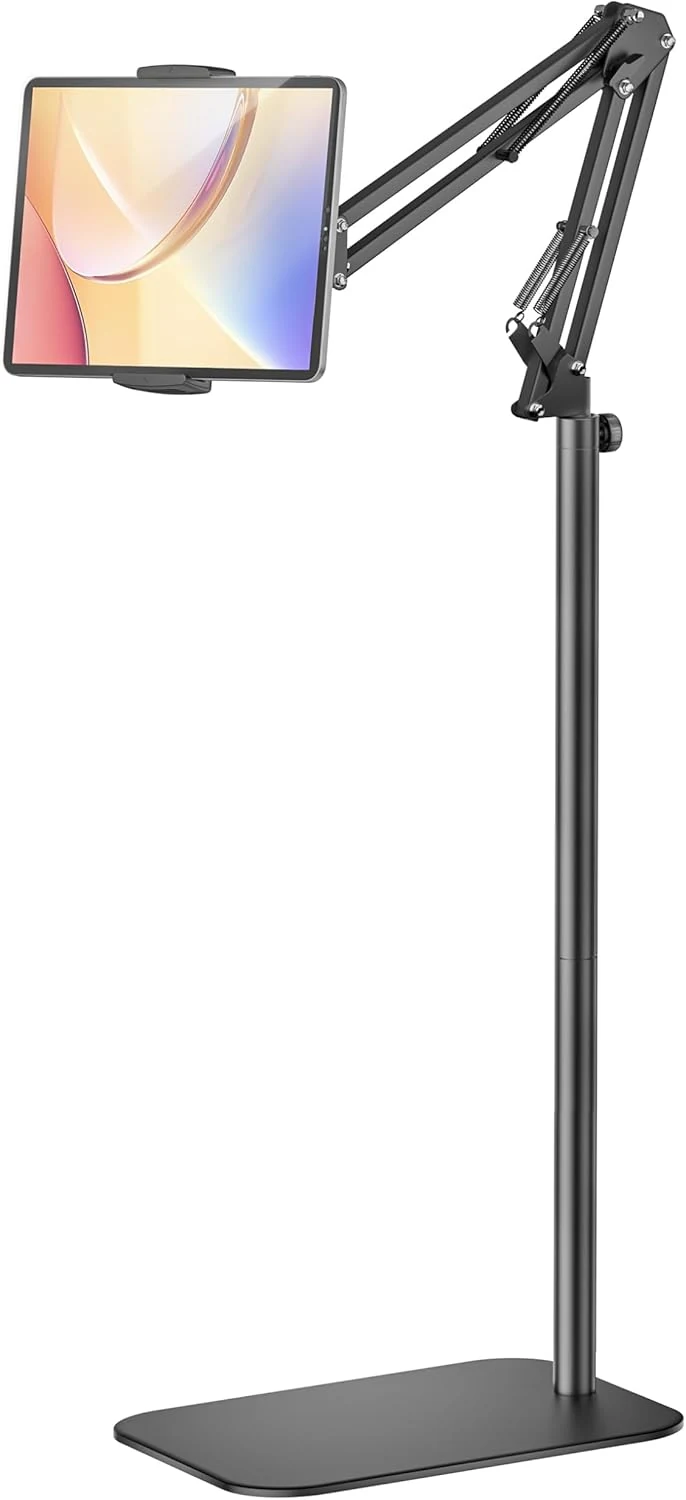 SteelStorm Tablet Floor Stand (360-Degree Rotatable, Adjustable Height and Angle)