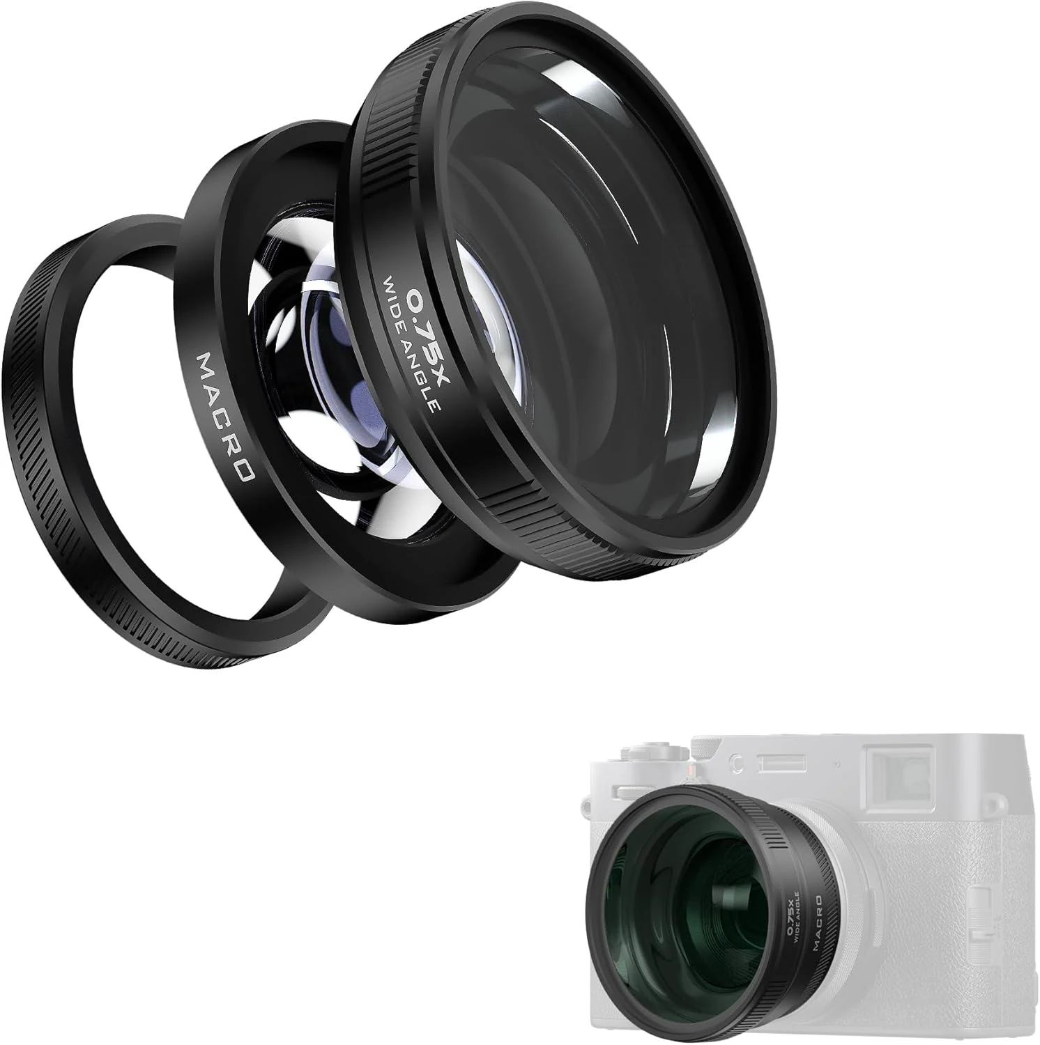 Freewell 2-in-1 Wide Angle & Macro Lens Compatible with Fuji X100VI/X100V