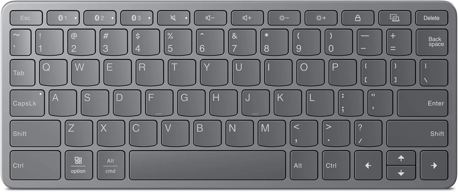 Lenovo Multi-Device Wireless Bluetooth Keyboard, Connect Up to 3 Devices