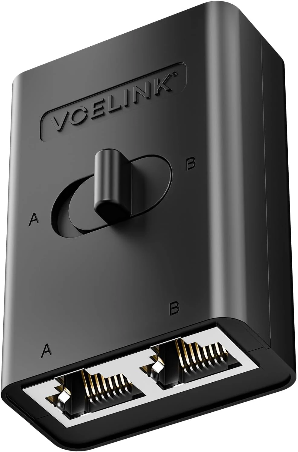 VCELINK 2 Port RJ45 Network Switch, Ethernet Splitter 2-in 1-Out or 1-in 2-Out, Power-Free Passive Ethernet Selector 1000Mbps Cat6/Cat5e/Cat5, PoE