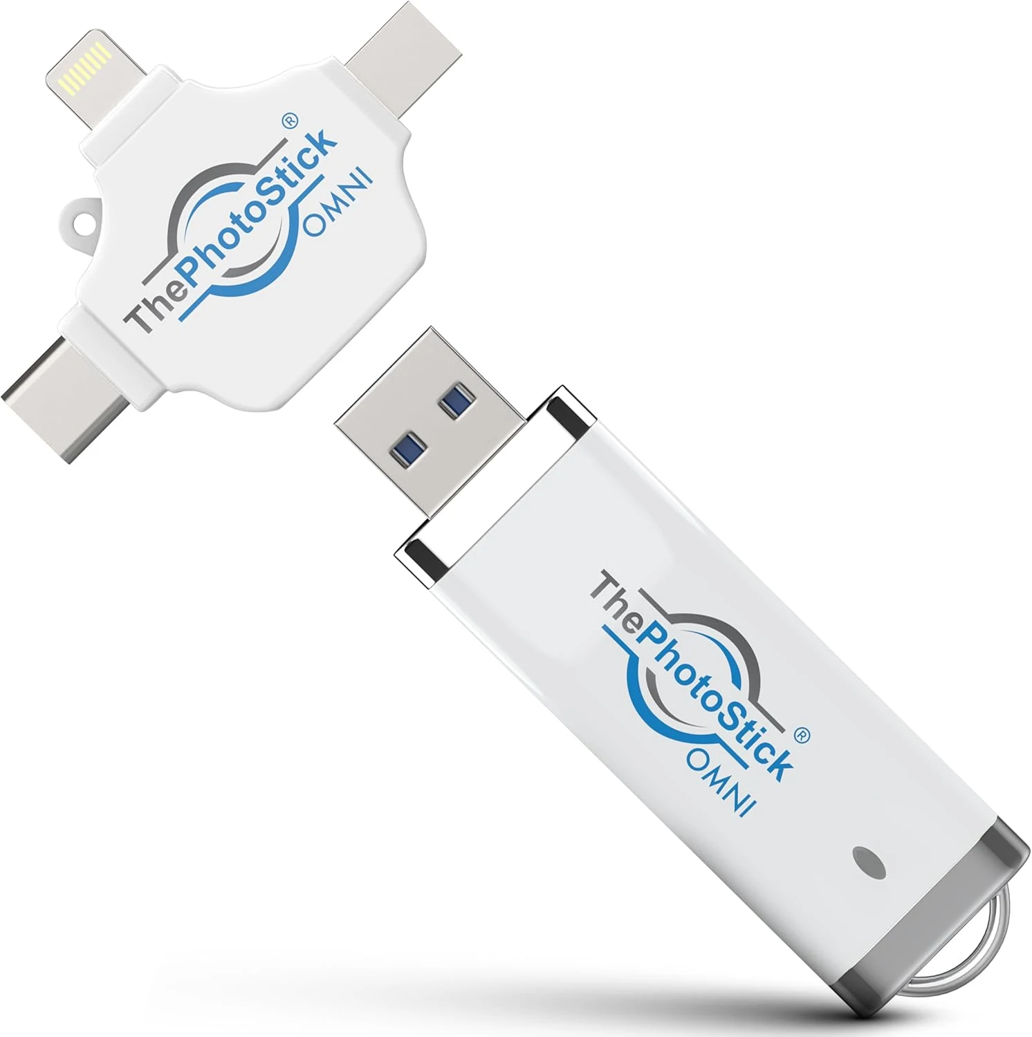 ThePhotoStick® Omni 32GB USB Flash Drive & Memory Stick – Automatic Photo & Video Backup for iPhone, Android, Mac & PC