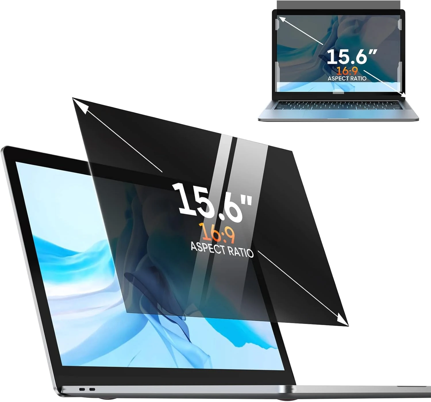 Yamaya Laptop Privacy Screen 15.6 Inch, Removable 16:9 Aspect Privacy Filter Screen Protector for 15.6 Inch Laptop