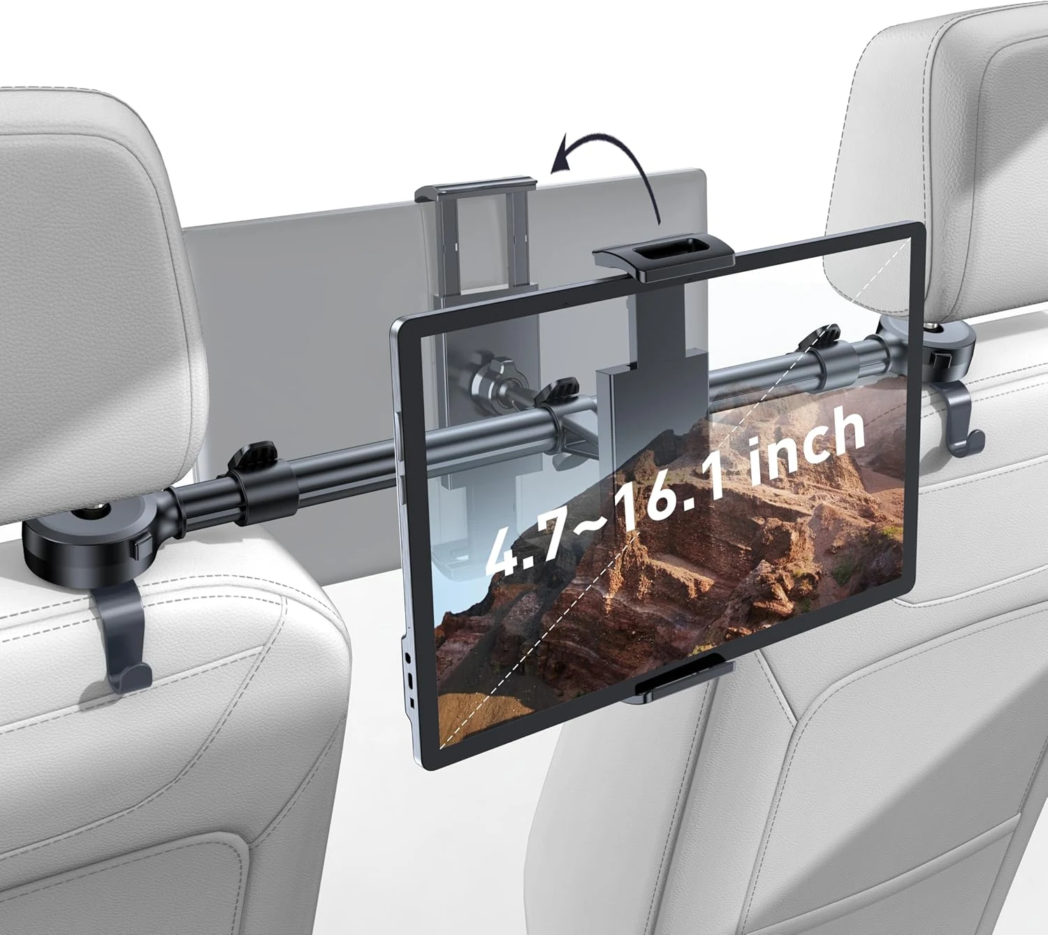 Tryone Car Headrest Tablet Holder for iPad (Front & Rear Flip Mount)