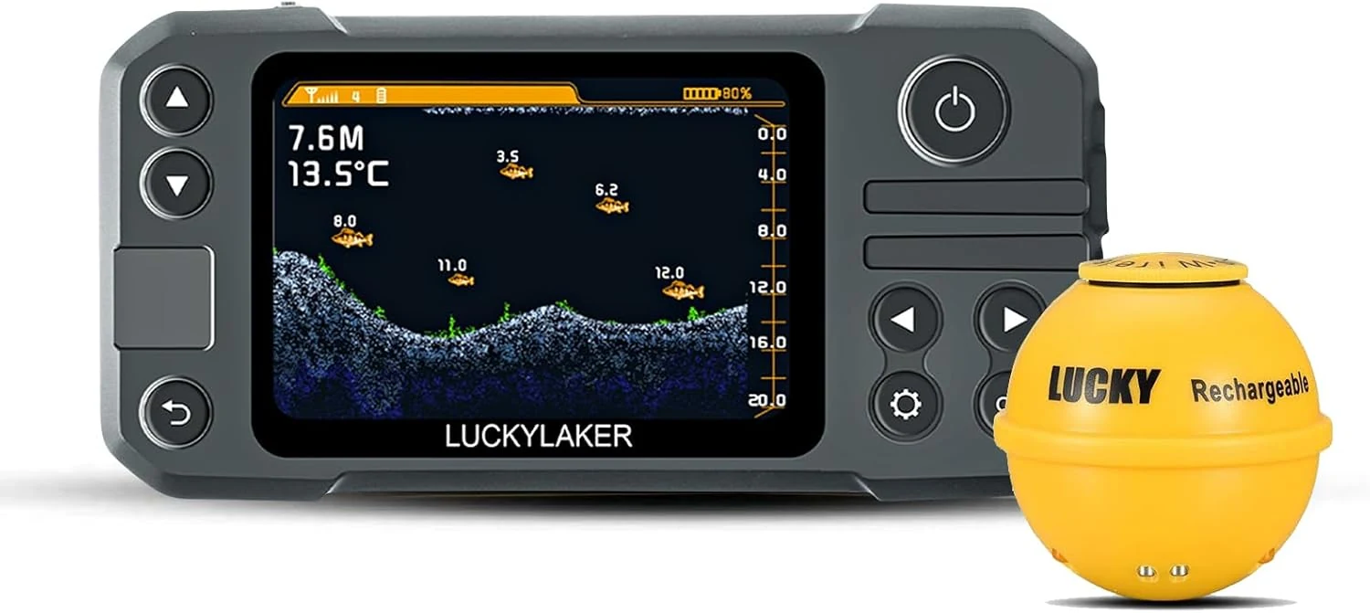 LUCKY Kayak Portable Fish Finder Transducer Wireless Sonar Fish Finders (MT-202)