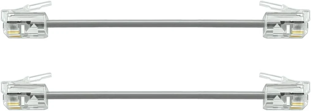 NECABLES 2Pack 3 Inch Short Telephone Cord Phone Cable Wall review