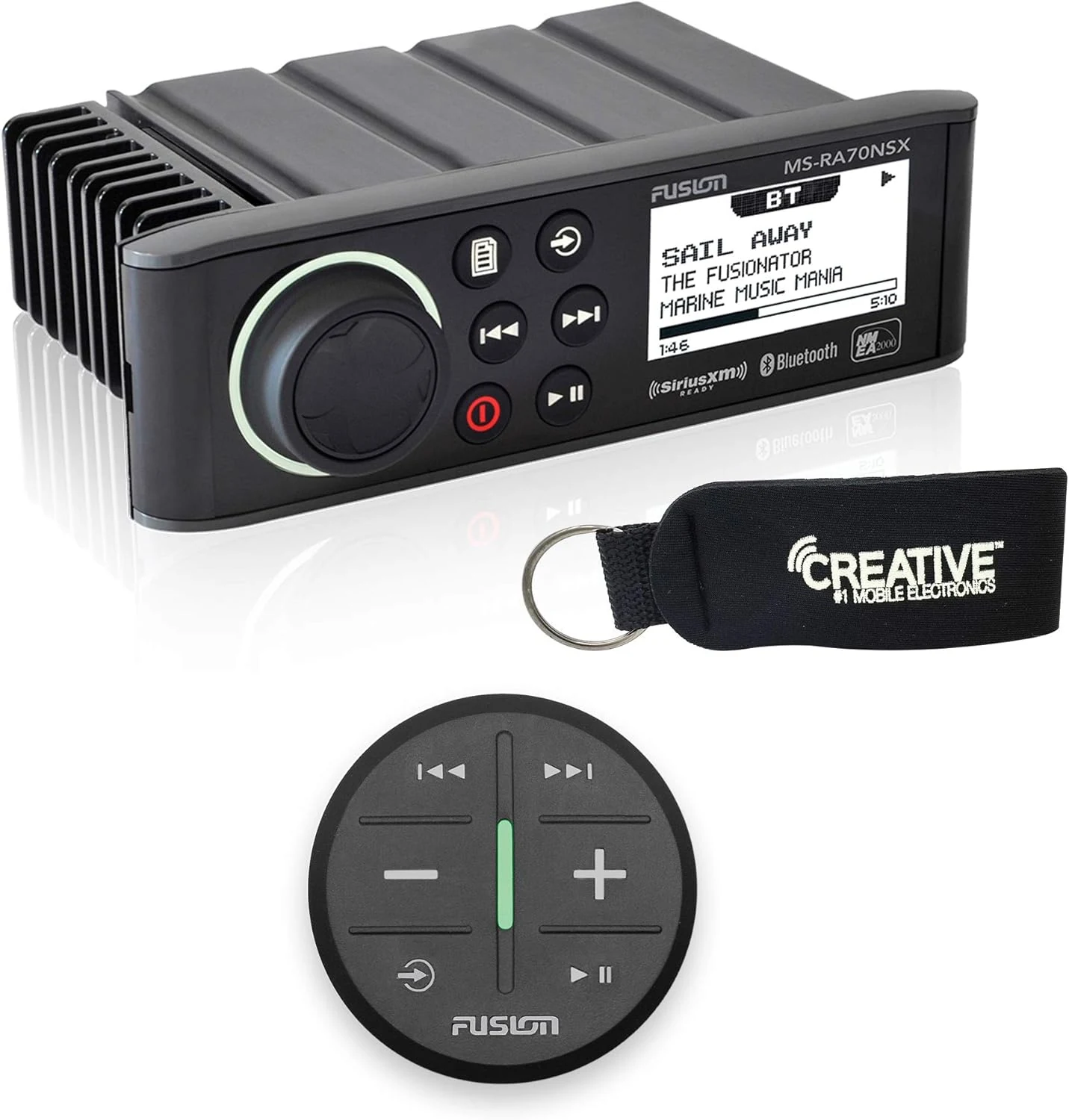 Fusion MS-RA70NSX Marine Entertainment System with Wireless Remote - Black